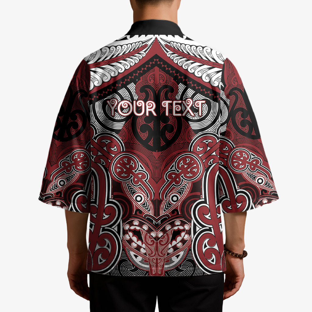 Aotearoa Iwi Ngati Toa Personalised Kimono Maori Kowhaiwhai Pattern