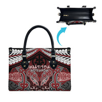 Aotearoa Iwi Ngati Toa Leather Bag Maori Kowhaiwhai Pattern