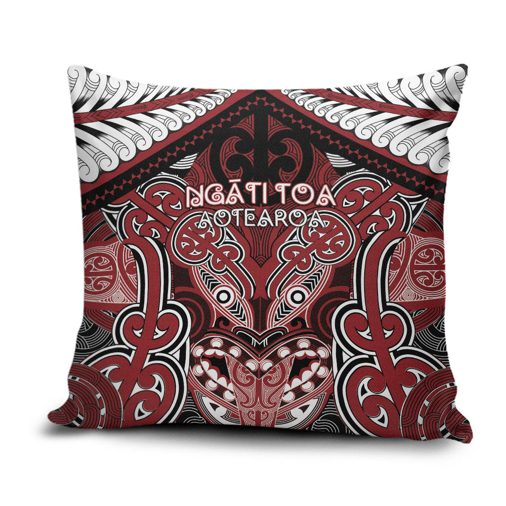 Aotearoa Iwi Ngati Toa Pillow Cover Maori Kowhaiwhai Pattern