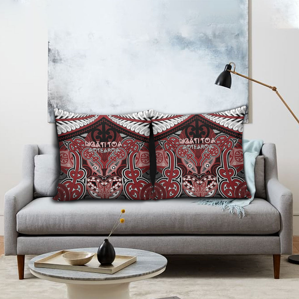 Aotearoa Iwi Ngati Toa Pillow Cover Maori Kowhaiwhai Pattern