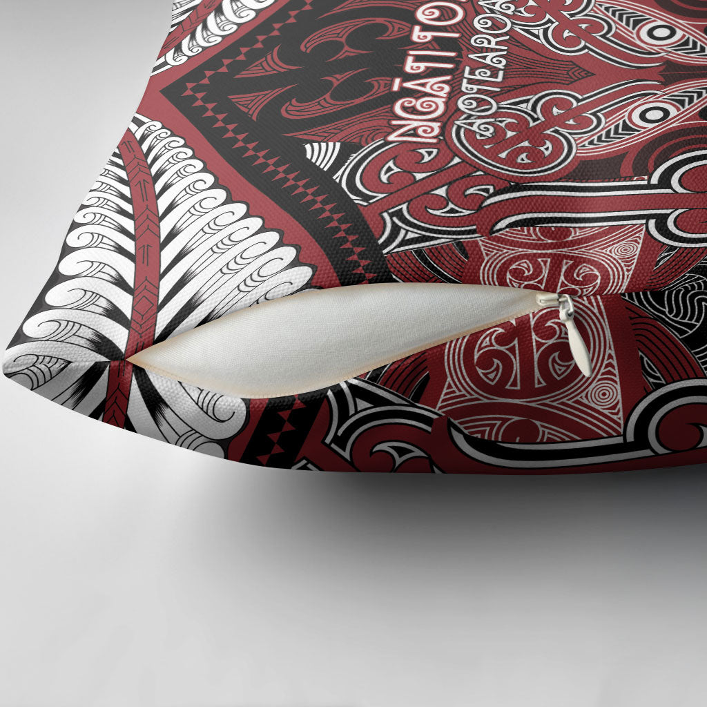 Aotearoa Iwi Ngati Toa Pillow Cover Maori Kowhaiwhai Pattern