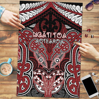 Aotearoa Iwi Ngati Toa Puzzle Maori Kowhaiwhai Pattern LT19 Red - Polynesian Pride