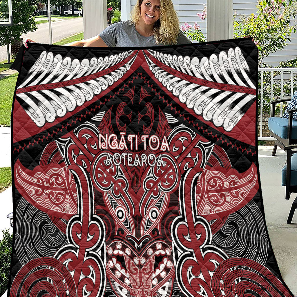 Aotearoa Iwi Ngati Toa Quilt Maori Kowhaiwhai Pattern LT19 Red - Polynesian Pride