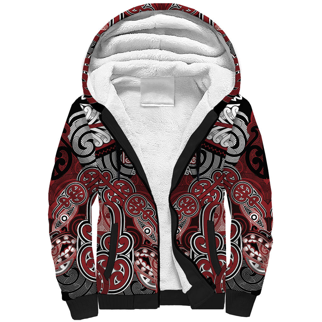 Aotearoa Iwi Ngati Toa Personalised Sherpa Hoodie Maori Kowhaiwhai Pattern
