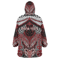 Aotearoa Iwi Ngati Toa Personalised Wearable Blanket Hoodie Maori Kowhaiwhai Pattern