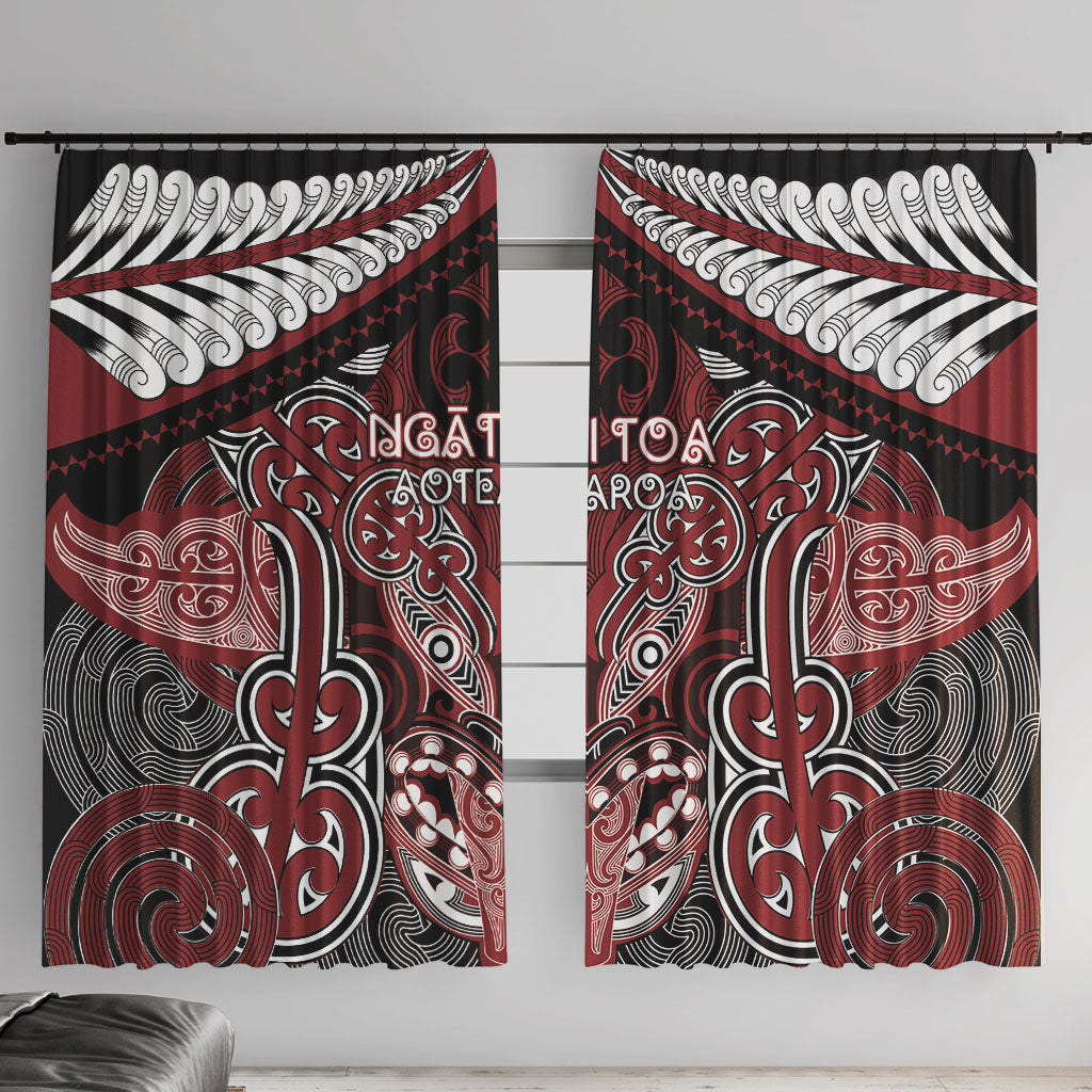 Aotearoa Iwi Ngati Toa Window Curtain Maori Kowhaiwhai Pattern