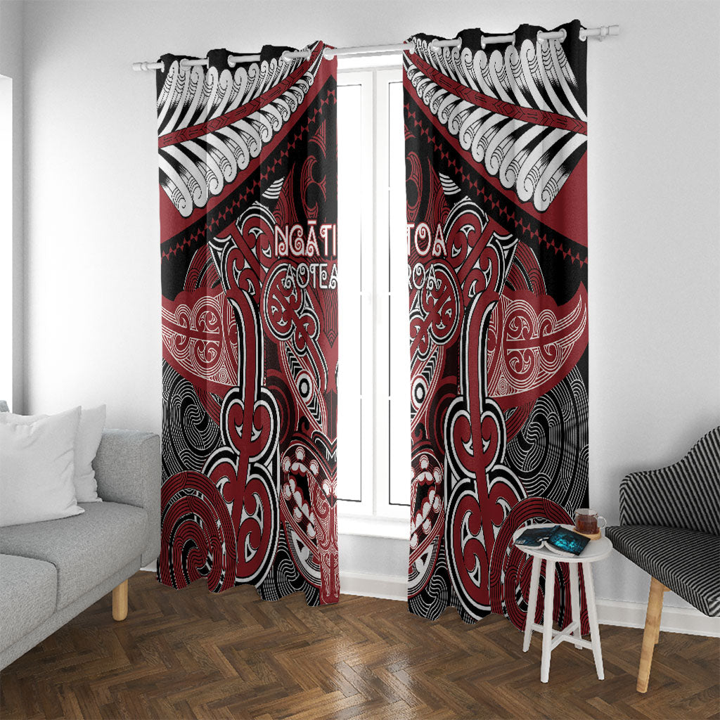 Aotearoa Iwi Ngati Toa Window Curtain Maori Kowhaiwhai Pattern