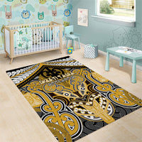 Aotearoa Iwi Ngati Tama Area Rug Maori Kowhaiwhai Pattern