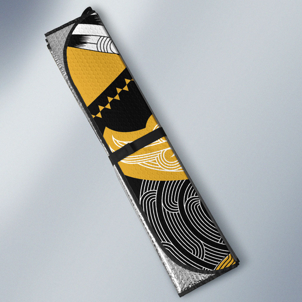 Aotearoa Iwi Ngati Tama Auto Sun Shade Maori Kowhaiwhai Pattern