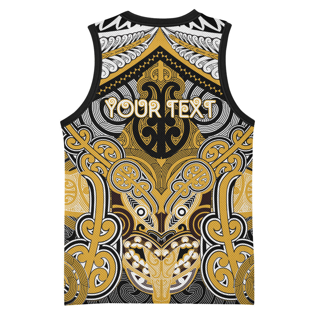 Aotearoa Iwi Ngati Tama Personalised Basketball Jersey Maori Kowhaiwhai Pattern