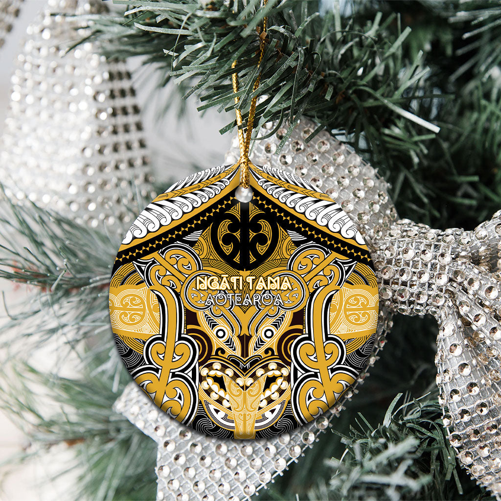 Aotearoa Iwi Ngati Tama Personalised Ceramic Ornament Maori Kowhaiwhai Pattern