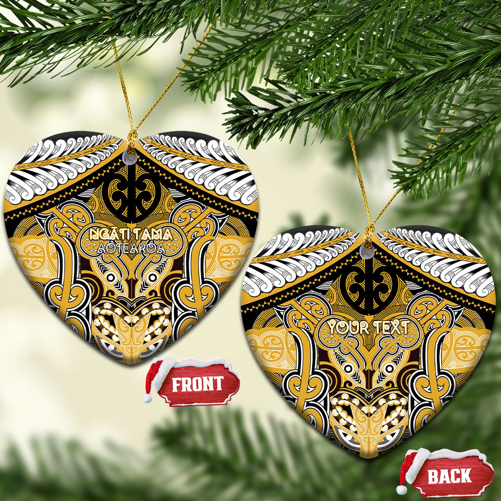 Aotearoa Iwi Ngati Tama Personalised Ceramic Ornament Maori Kowhaiwhai Pattern