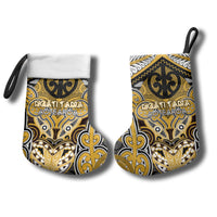 Aotearoa Iwi Ngati Tama Personalised Christmas Stocking Maori Kowhaiwhai Pattern