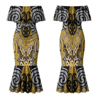 Aotearoa Iwi Ngati Tama Personalised Family Matching Mermaid Dress and Hawaiian Shirt Maori Kowhaiwhai Pattern