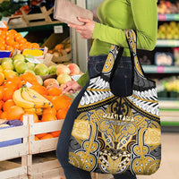 Aotearoa Iwi Ngati Tama Grocery Bag Maori Kowhaiwhai Pattern