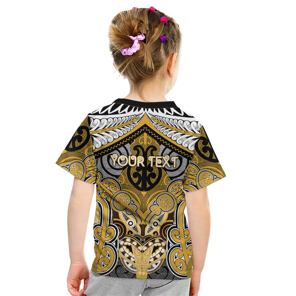 Aotearoa Iwi Ngati Tama Personalised Kid T Shirt Maori Kowhaiwhai Pattern