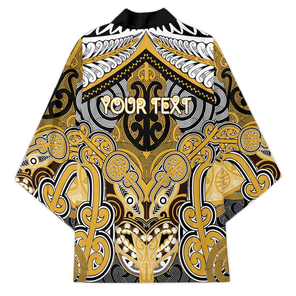 Aotearoa Iwi Ngati Tama Personalised Kimono Maori Kowhaiwhai Pattern
