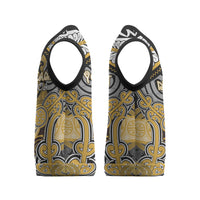 Aotearoa Iwi Ngati Tama Personalised Christmas Knitted V-Neck Vest Maori Kowhaiwhai Pattern