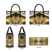 Aotearoa Iwi Ngati Tama Leather Bag Maori Kowhaiwhai Pattern