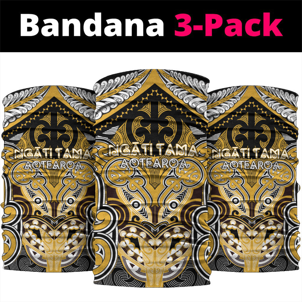 Aotearoa Iwi Ngati Tama Neck Gaiter Maori Kowhaiwhai Pattern