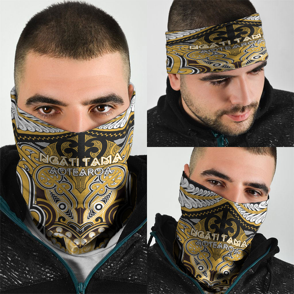 Aotearoa Iwi Ngati Tama Neck Gaiter Maori Kowhaiwhai Pattern