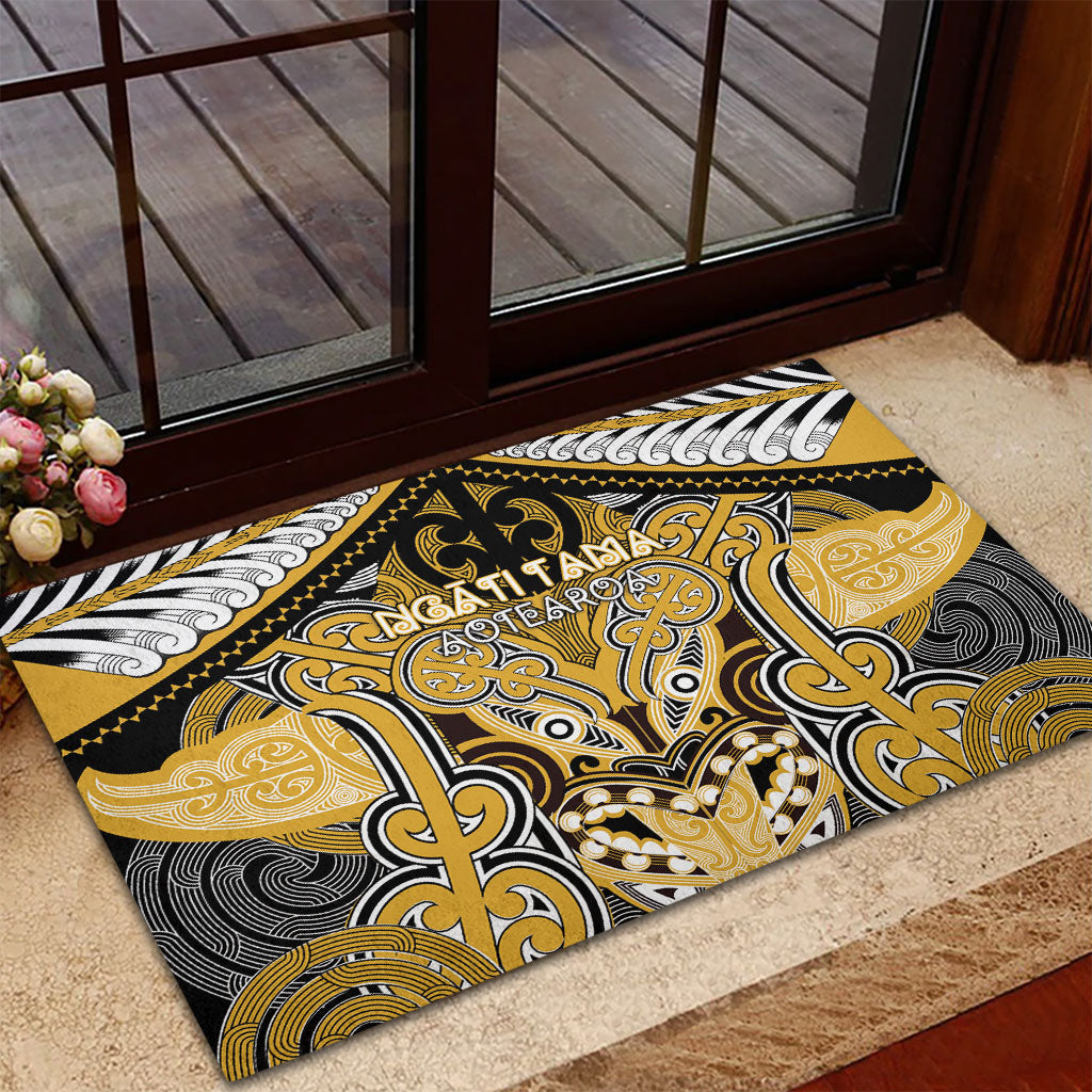 Aotearoa Iwi Ngati Tama Rubber Doormat Maori Kowhaiwhai Pattern