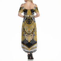 Aotearoa Iwi Ngati Tama Personalised Summer Maxi Dress Maori Kowhaiwhai Pattern