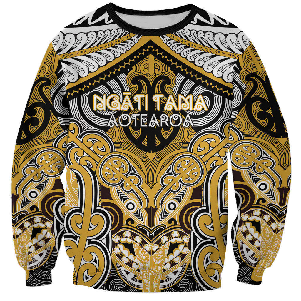 Aotearoa Iwi Ngati Tama Personalised Sweatshirt Maori Kowhaiwhai Pattern