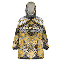 Aotearoa Iwi Ngati Tama Personalised Wearable Blanket Hoodie Maori Kowhaiwhai Pattern