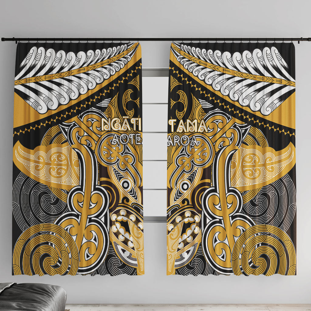 Aotearoa Iwi Ngati Tama Window Curtain Maori Kowhaiwhai Pattern