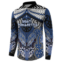 Aotearoa Iwi Ngati Tuwharetoa Personalised Button Sweatshirt Maori Kowhaiwhai Pattern