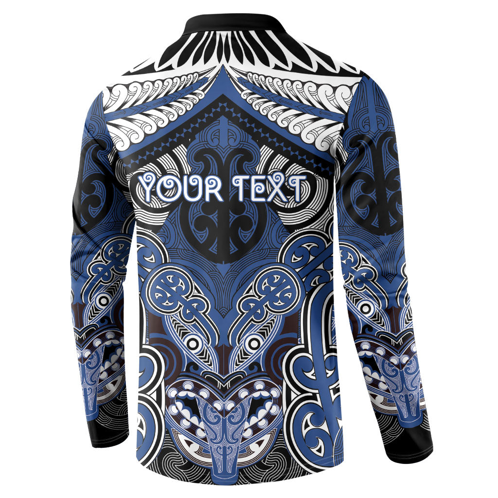 Aotearoa Iwi Ngati Tuwharetoa Personalised Button Sweatshirt Maori Kowhaiwhai Pattern