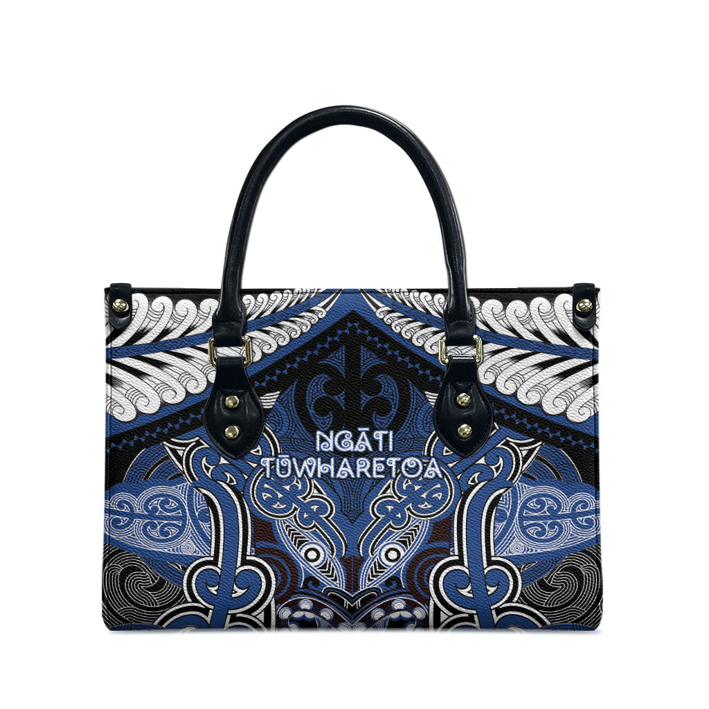 Aotearoa Iwi Ngati Tuwharetoa Leather Bag Maori Kowhaiwhai Pattern
