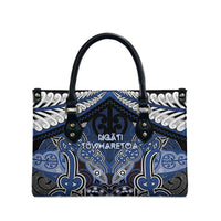 Aotearoa Iwi Ngati Tuwharetoa Leather Bag Maori Kowhaiwhai Pattern