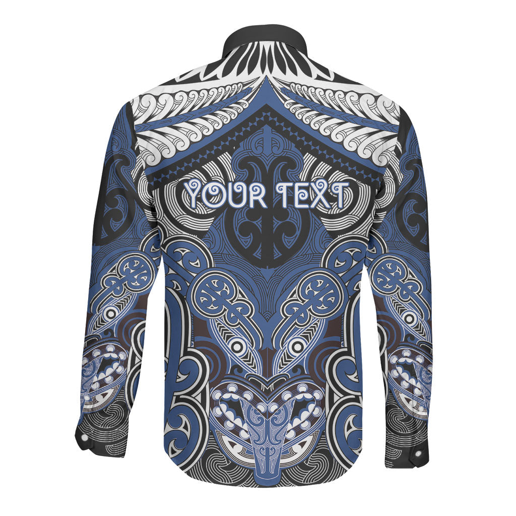 Aotearoa Iwi Ngati Tuwharetoa Personalised Long Sleeve Button Shirt Maori Kowhaiwhai Pattern