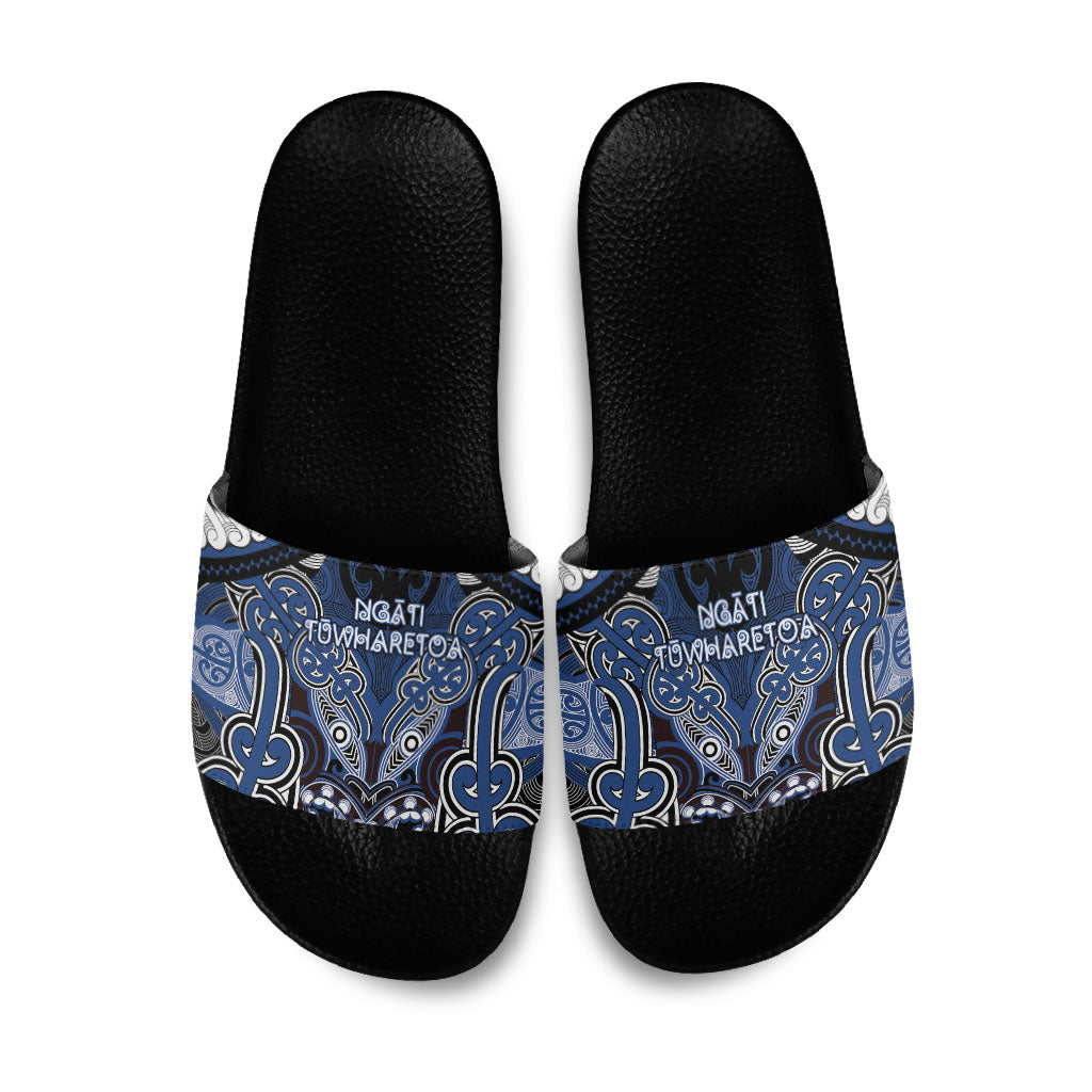 Aotearoa Iwi Ngati Tuwharetoa Slide Sandals Maori Kowhaiwhai Pattern