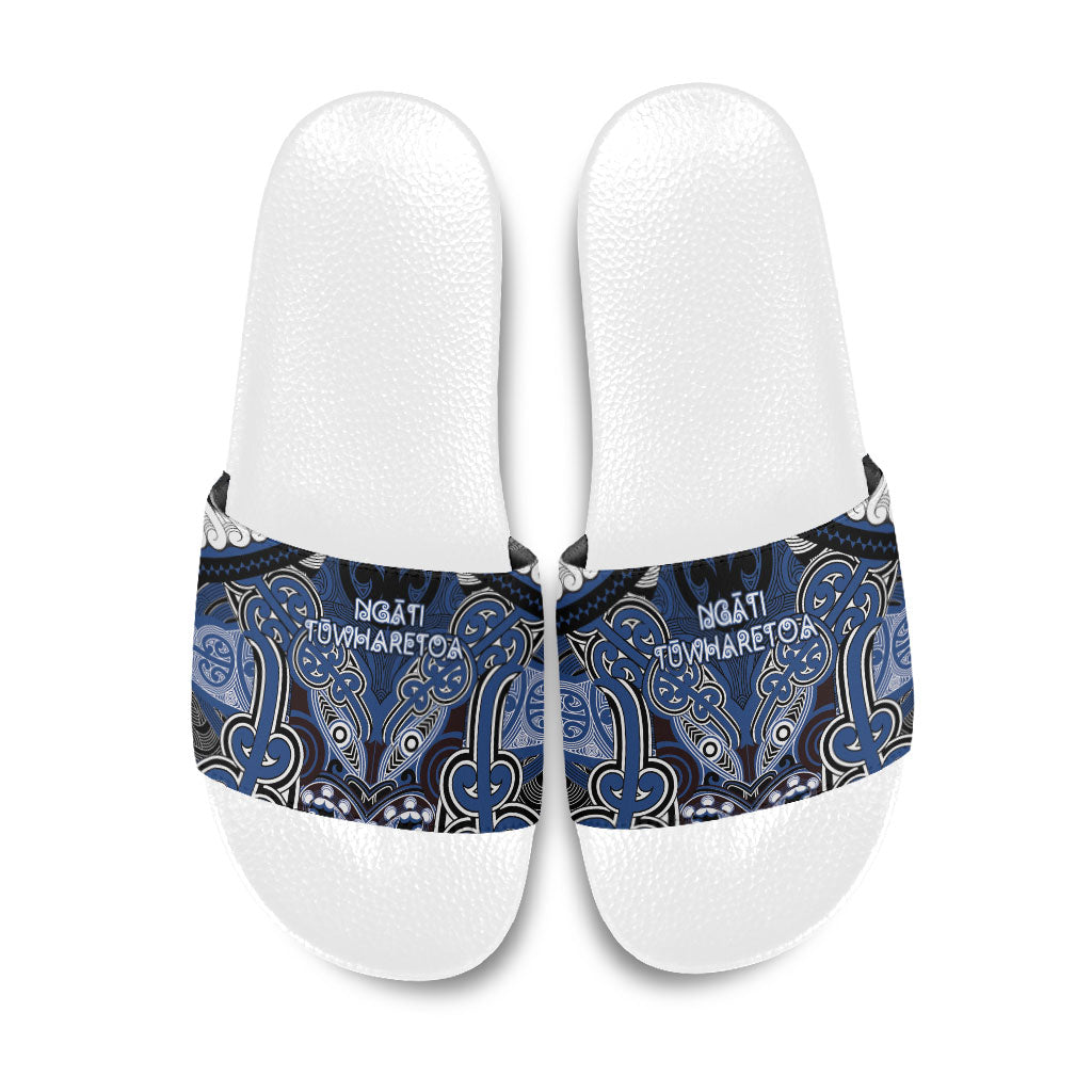 Aotearoa Iwi Ngati Tuwharetoa Slide Sandals Maori Kowhaiwhai Pattern