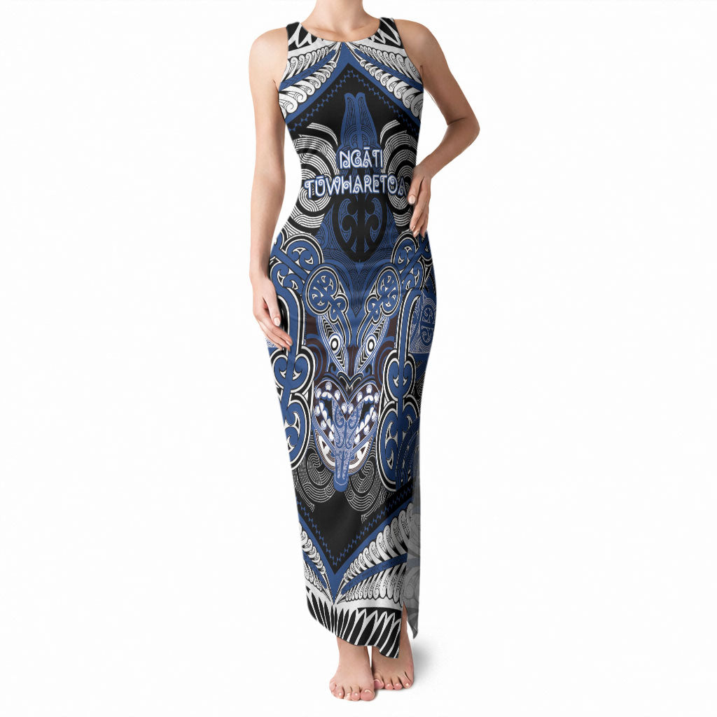 Aotearoa Iwi Ngati Tuwharetoa Personalised Tank Maxi Dress Maori Kowhaiwhai Pattern