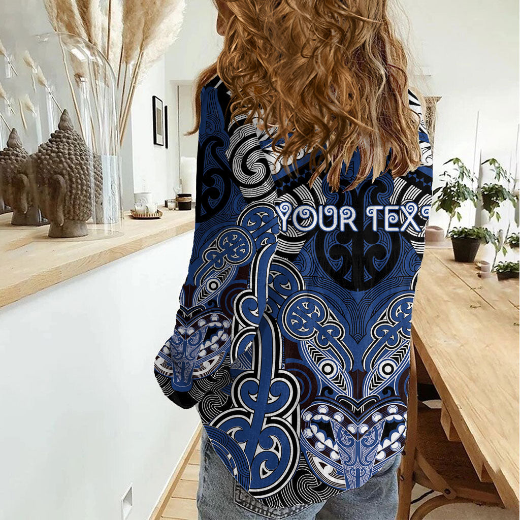 Aotearoa Iwi Ngati Tuwharetoa Personalised Women Casual Shirt Maori Kowhaiwhai Pattern