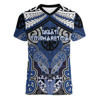Aotearoa Iwi Ngati Tuwharetoa Personalised Women V-Neck T-Shirt Maori Kowhaiwhai Pattern