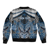 Aotearoa Iwi Ngati Mutunga Personalised Bomber Jacket Maori Kowhaiwhai Pattern