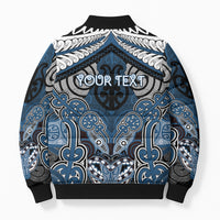Aotearoa Iwi Ngati Mutunga Personalised Bomber Puffer Jacket Maori Kowhaiwhai Pattern