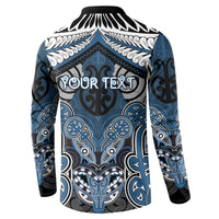 Aotearoa Iwi Ngati Mutunga Personalised Button Sweatshirt Maori Kowhaiwhai Pattern