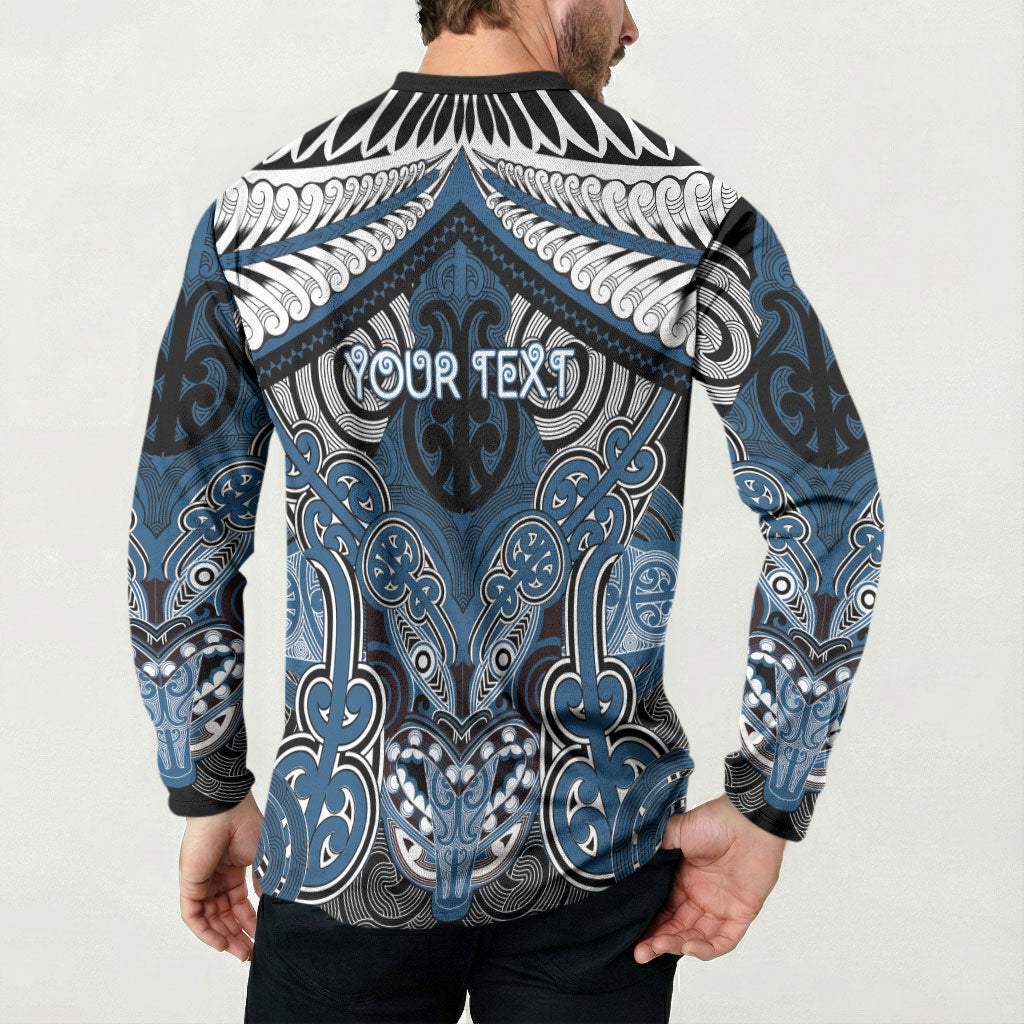 Aotearoa Iwi Ngati Mutunga Personalised Button Sweatshirt Maori Kowhaiwhai Pattern