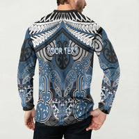 Aotearoa Iwi Ngati Mutunga Personalised Button Sweatshirt Maori Kowhaiwhai Pattern