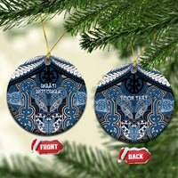 Aotearoa Iwi Ngati Mutunga Personalised Ceramic Ornament Maori Kowhaiwhai Pattern