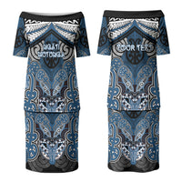 Aotearoa Iwi Ngati Mutunga Personalised Couples Matching Puletasi and Hawaiian Shirt Maori Kowhaiwhai Pattern
