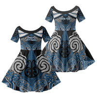 Aotearoa Iwi Ngati Mutunga Personalised Family Matching Mermaid Dress and Hawaiian Shirt Maori Kowhaiwhai Pattern