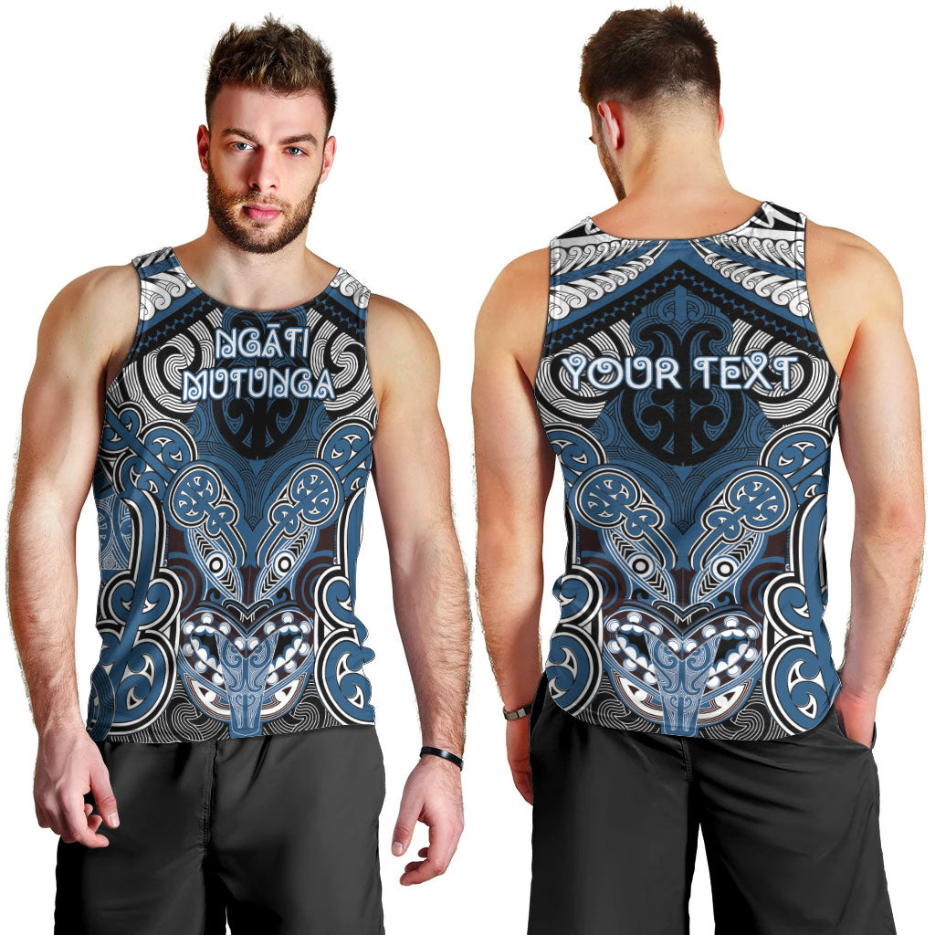 Aotearoa Iwi Ngati Mutunga Personalised Men Tank Top Maori Kowhaiwhai Pattern