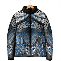 Aotearoa Iwi Ngati Mutunga Personalised Padded Jacket Maori Kowhaiwhai Pattern